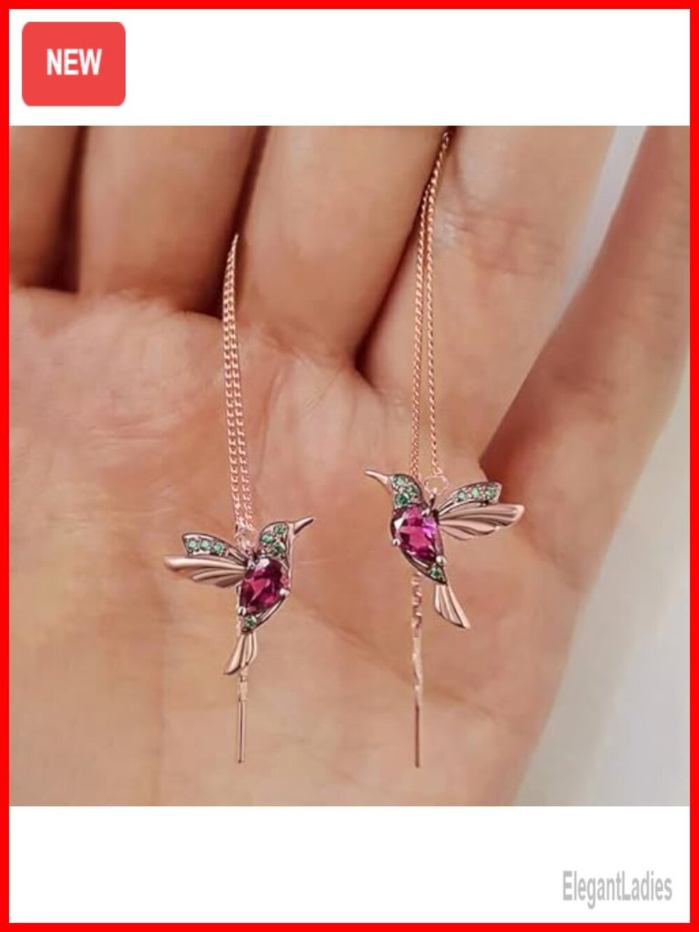 Bird Tassel Drop Earrings Women Animal Dangle Jewelry Trendy